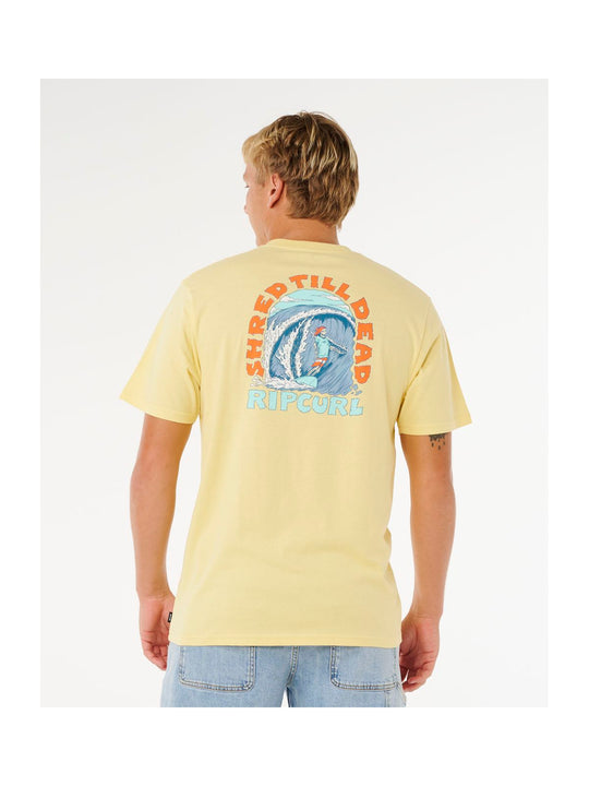 Koszulka męska RIP CURL Shred Til Tee żółta
