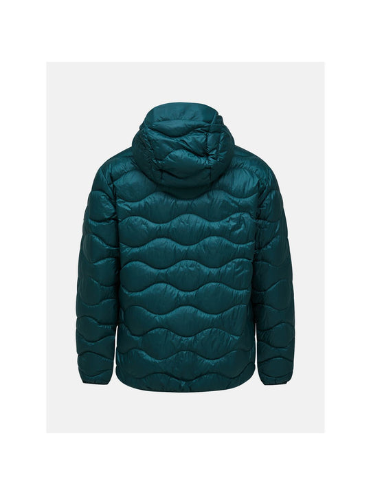 Kurtka puchowa męska PEAK PERFORMANCE M Helium Down Hood Jacket kolor zielony
