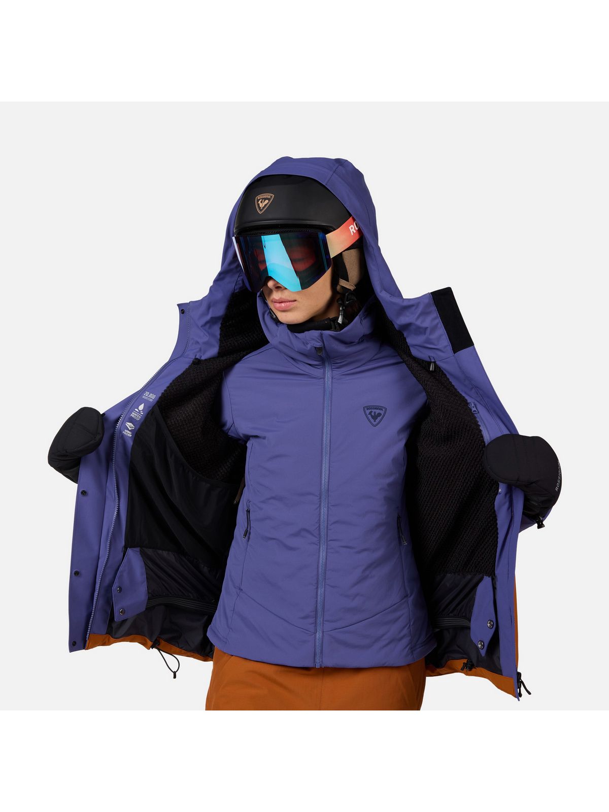 Kurtka narciarska damska ROSSIGNOL W DESAFIO 2L SHELL JKT niebieska