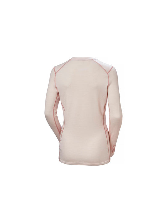 Koszulka damska HELLY HANSEN W Lifa Merino Midweight Graphic Crew kolor różowy
