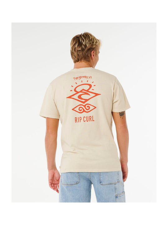 Koszulka męska RIP CURL Search Icon Tee beżowa
