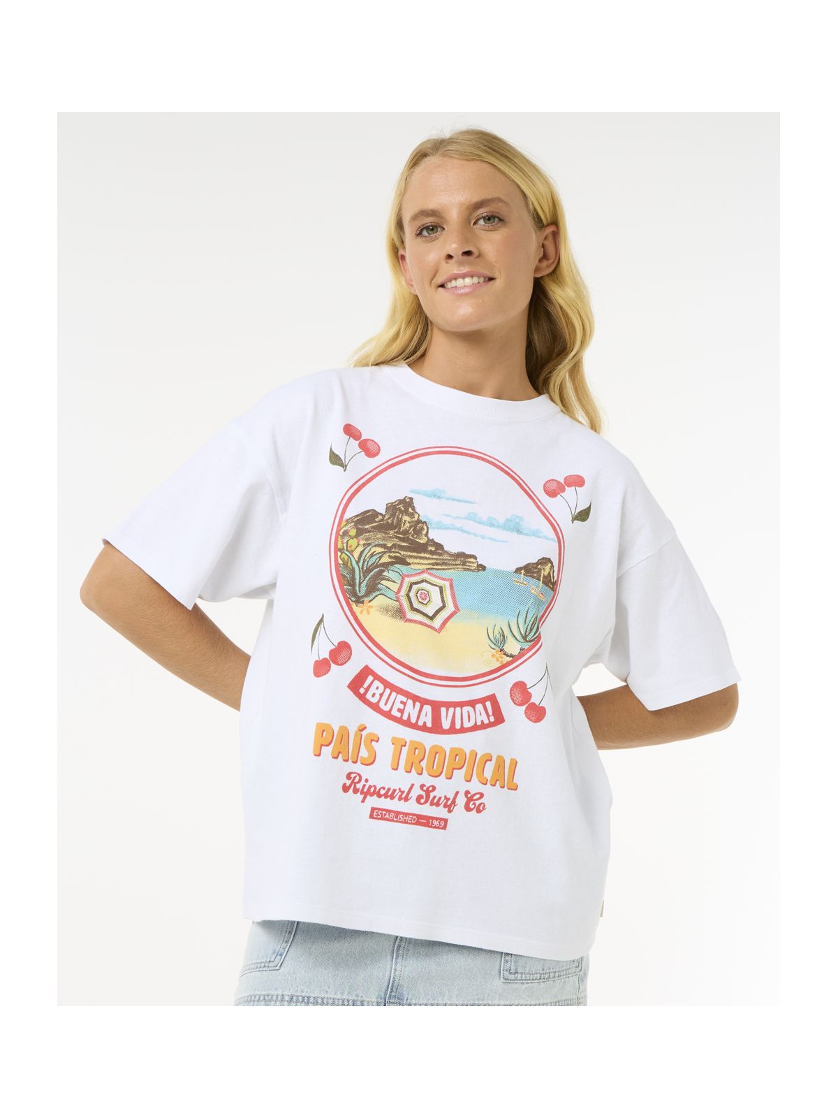Koszulka RIP CURL Cove Heritage Tee biały