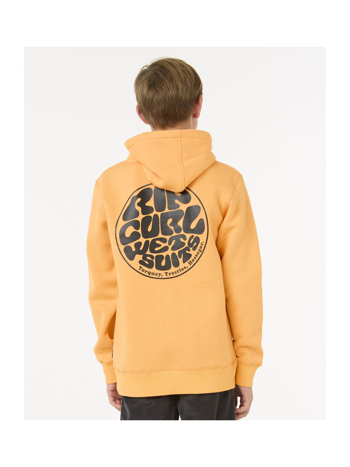 Bluza dziecięca RIP CURL Wetsuit Icon Hood-Kid pomarańczowa