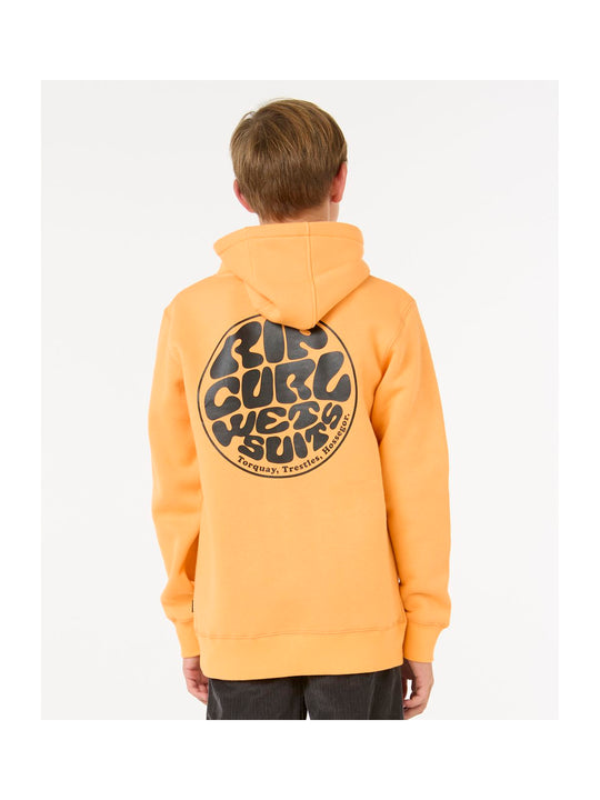 Bluza dziecięca RIP CURL Wetsuit Icon Hood-Kid pomarańczowa
