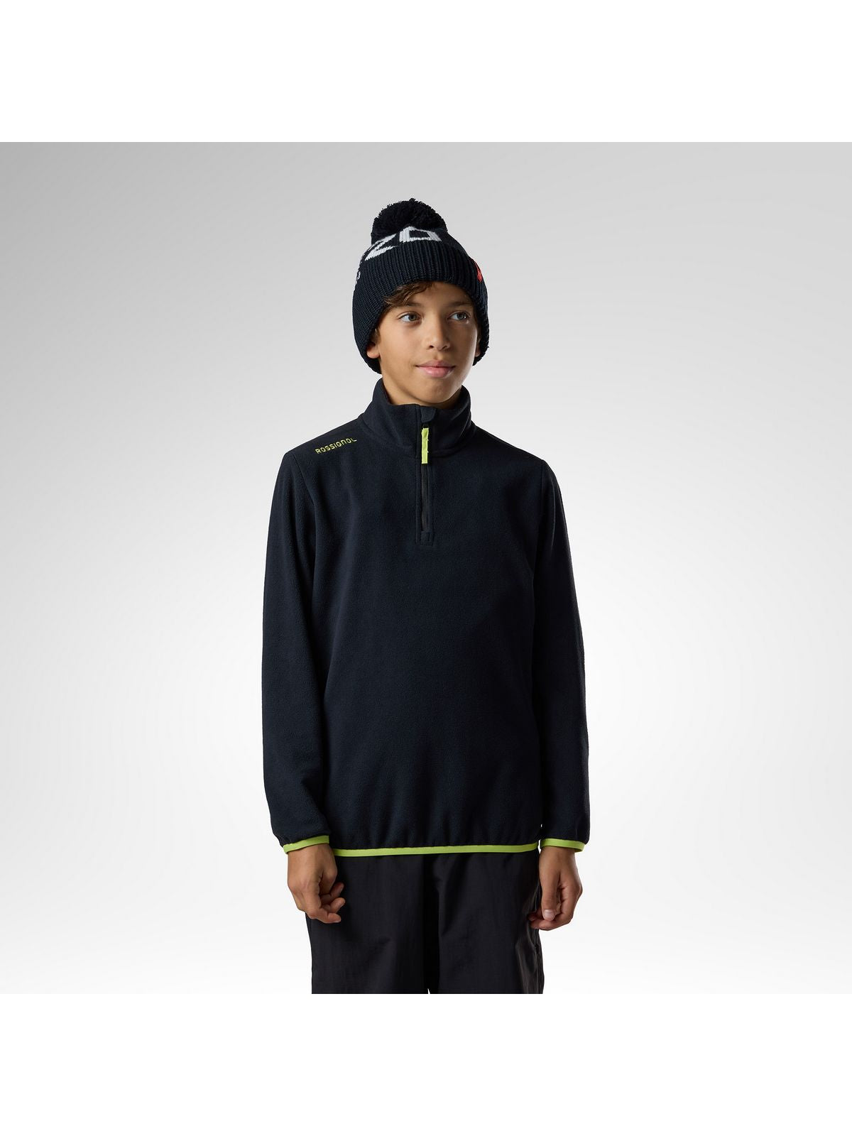 Bluza juniorska ROSSIGNOL Jr Quarter Zip Polar Fleece czarna