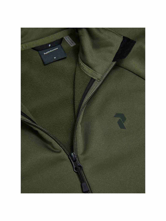 Bluza męska PEAK PERFORMANCE Rider Essentials Midlayer Zip Jacket zielona
