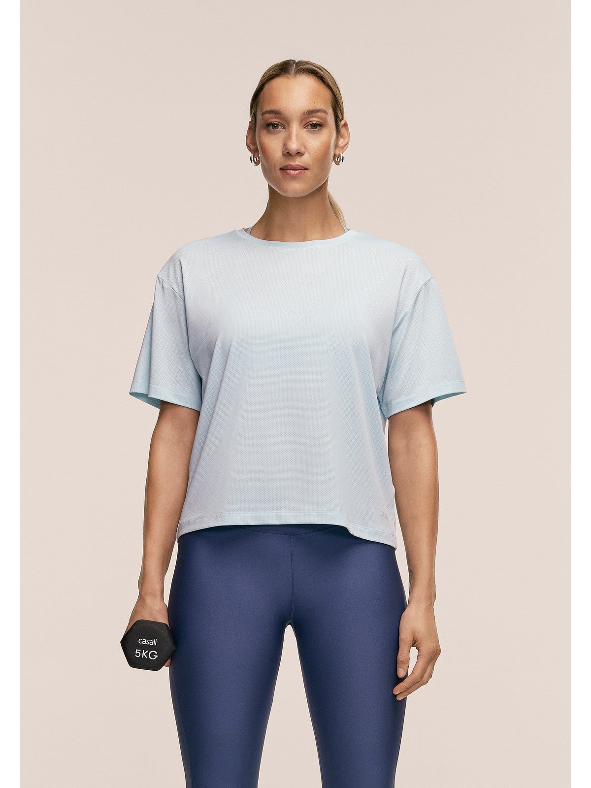 Koszulka damska CASALL Laser Mesh Tee kolor niebieski