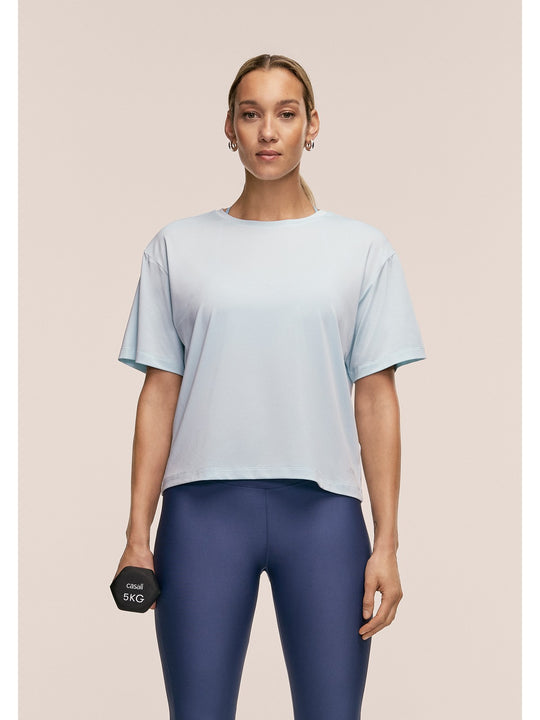 Koszulka damska CASALL Laser Mesh Tee kolor niebieski
