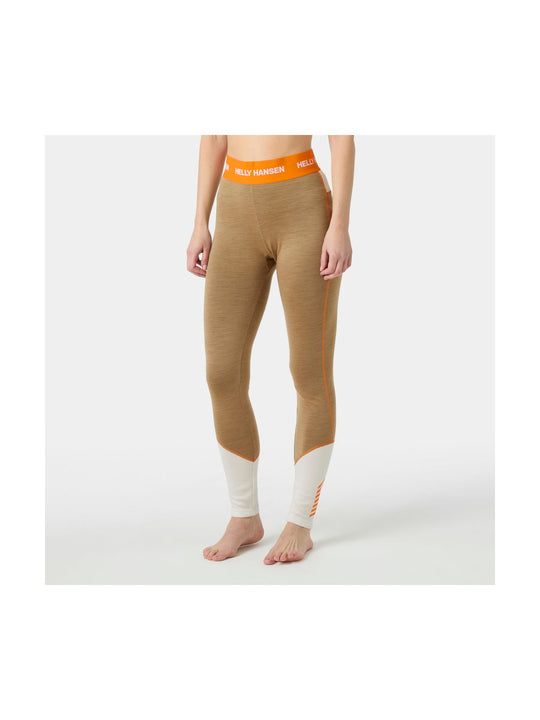 Bielizna termiczna damska HELLY HANSEN W LIFA MERINO MIDWEIGHT PANT brązowa
