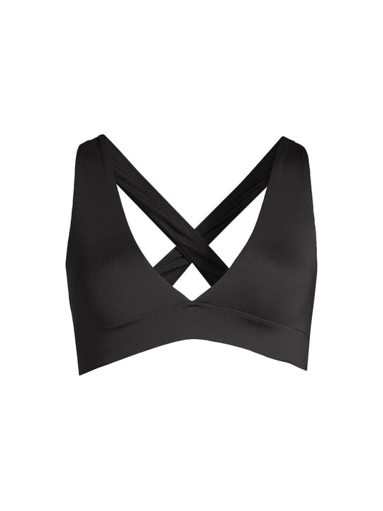 Stanik kąpielowy CASALL V-Neck Crossback Bikini Top kolor czarny
