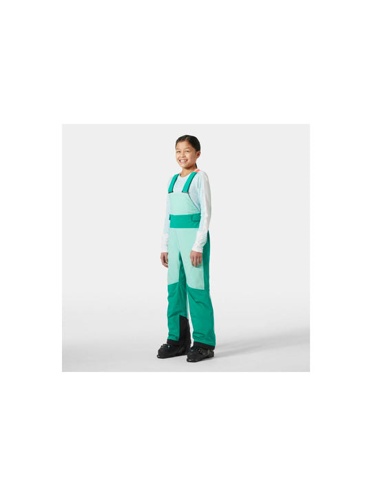 Spodnie narciarskie dziecięce HELLY HANSEN Jr Girl Stellar Bib Pant kolor zielony
