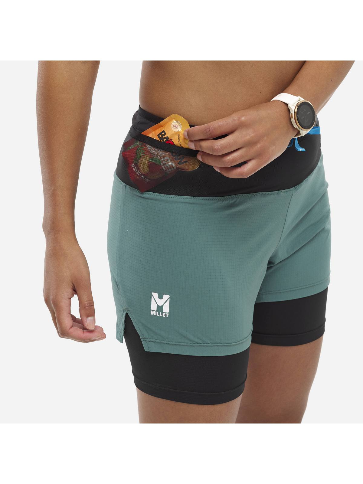Szorty MILLET INTENSE 2IN1 SHORT W zielony - Adventure Sports