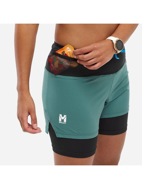 Szorty MILLET INTENSE 2IN1 SHORT W zielony - Adventure Sports
