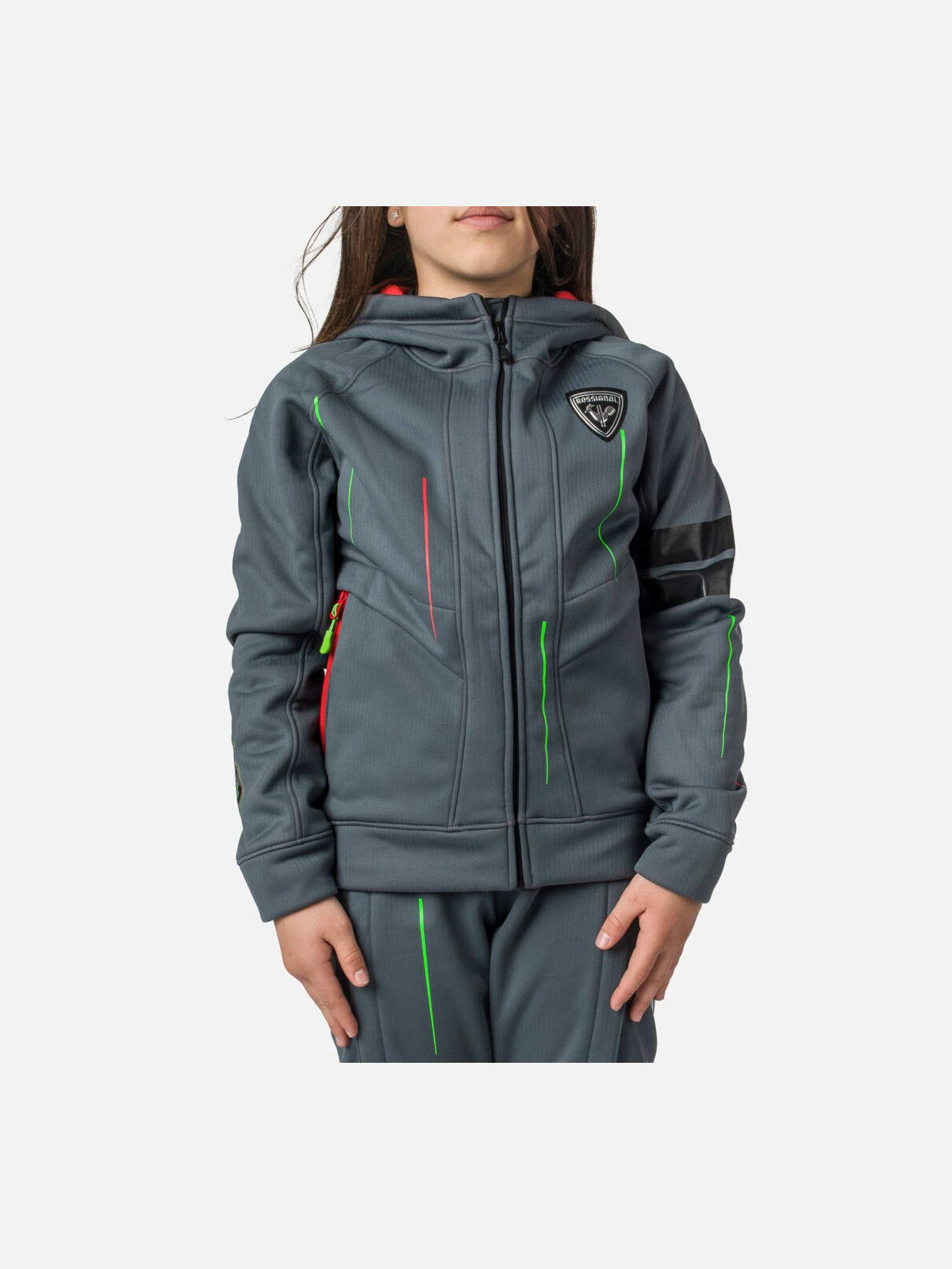 Kurtka softshell ROSSIGNOL Racing Jacket Junior - szary