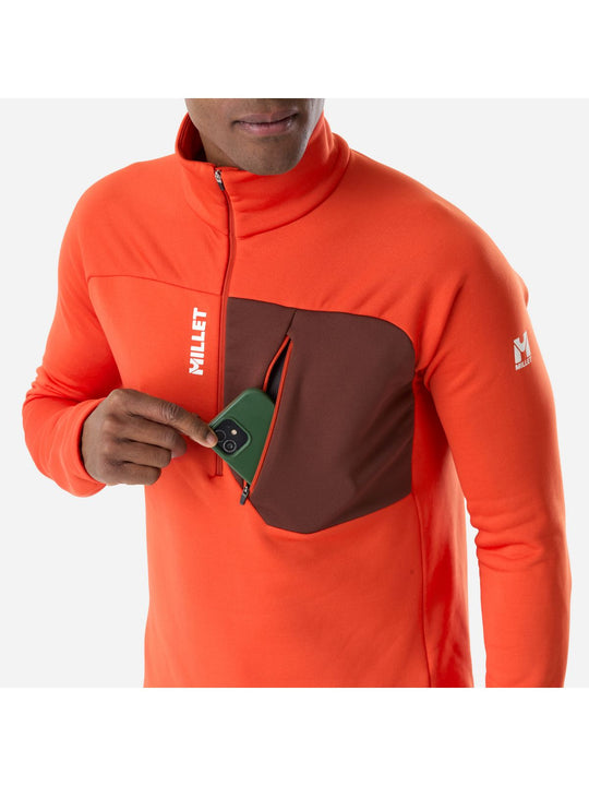 Bluza męska MILLET M Seneca Fleece Po Zip M czerwona
