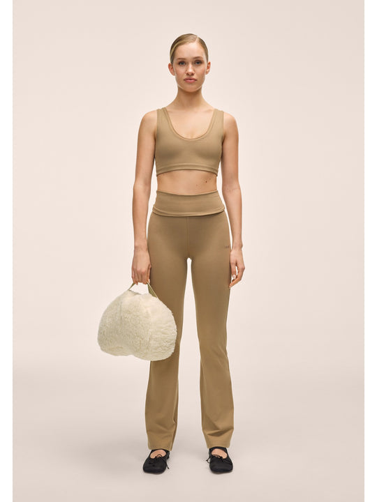 Spodnie damskie CASALL Sublime Folded Flare Pants kolor brązowy

