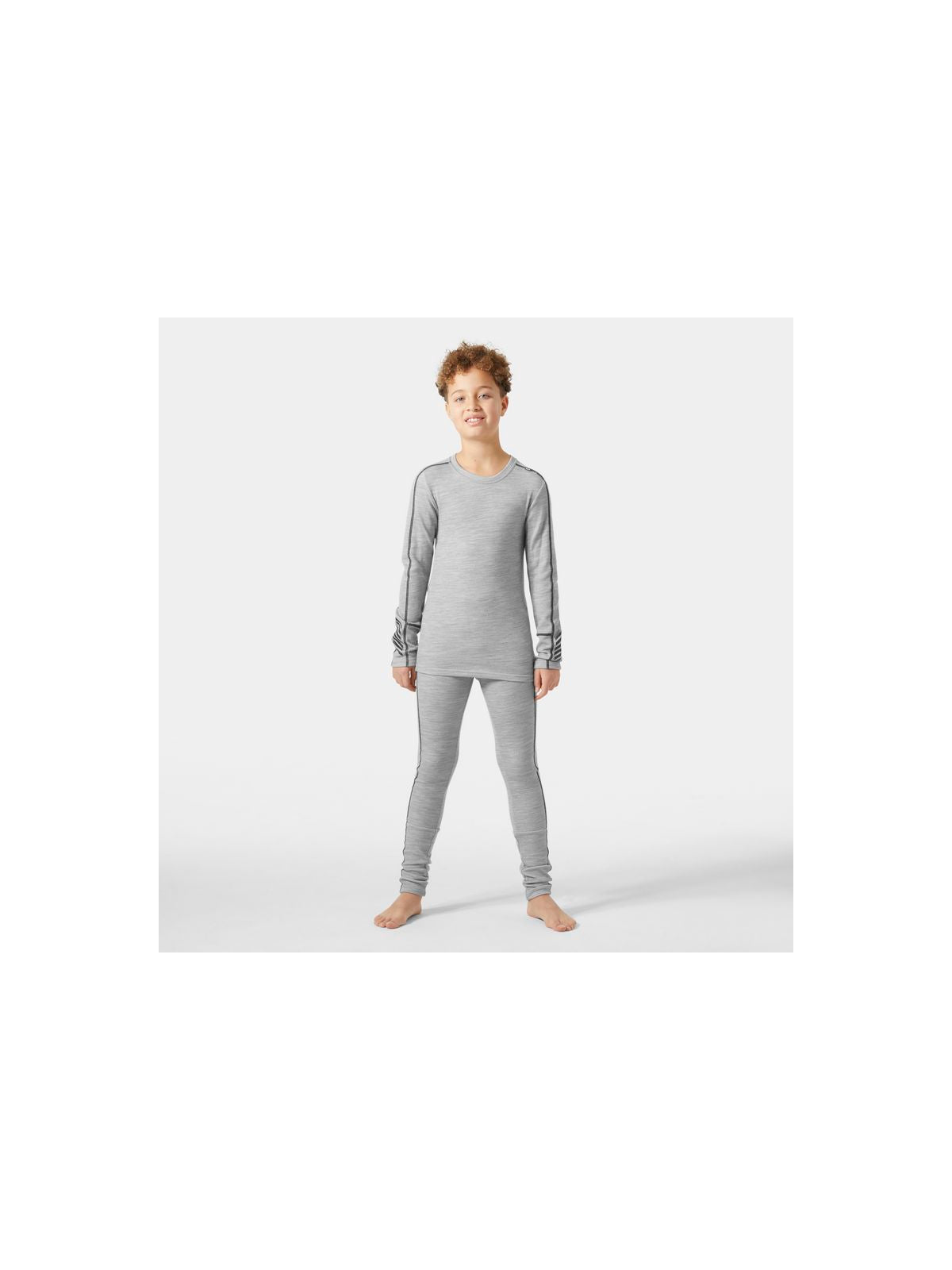 Bielizna dziecięca HELLY HANSEN Jr Lifa Merino Midweight Set kolor szary