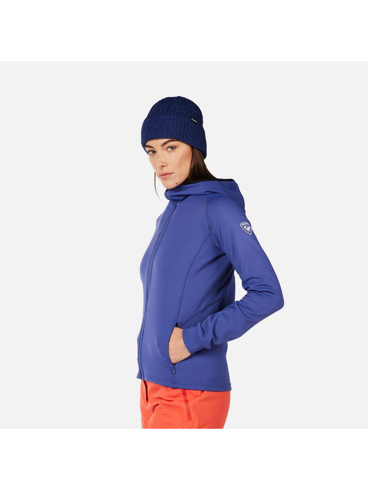 Bluza damska ROSSIGNOL W Mid Layer Thin Fz niebieska