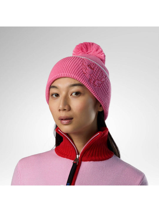 Czapka damska ROSSIGNOL W Jcc Pompom Beanie różowa
