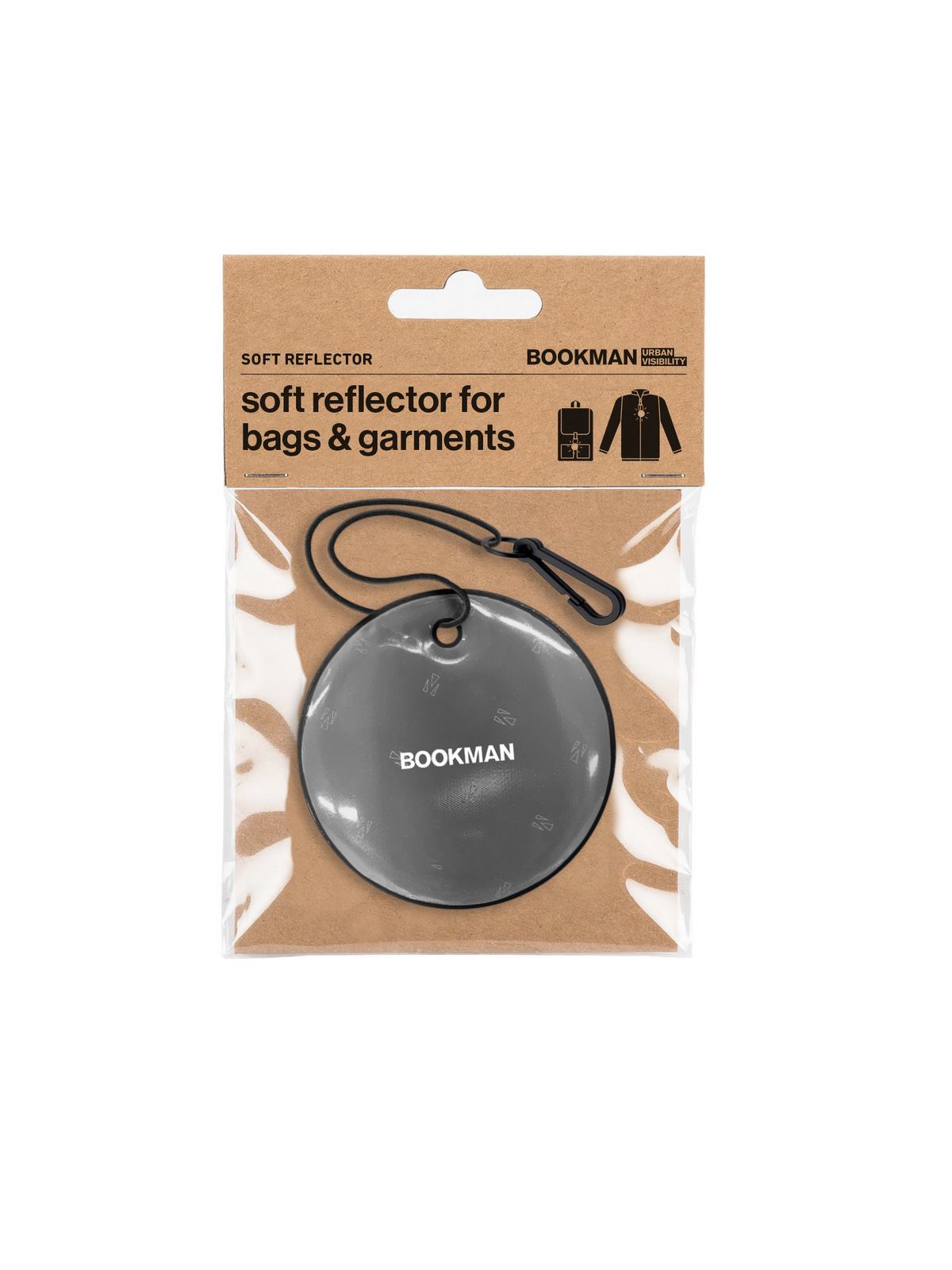 Zawieszka odblaskowa BOOKMAN Hanging Reflector Circle czarny