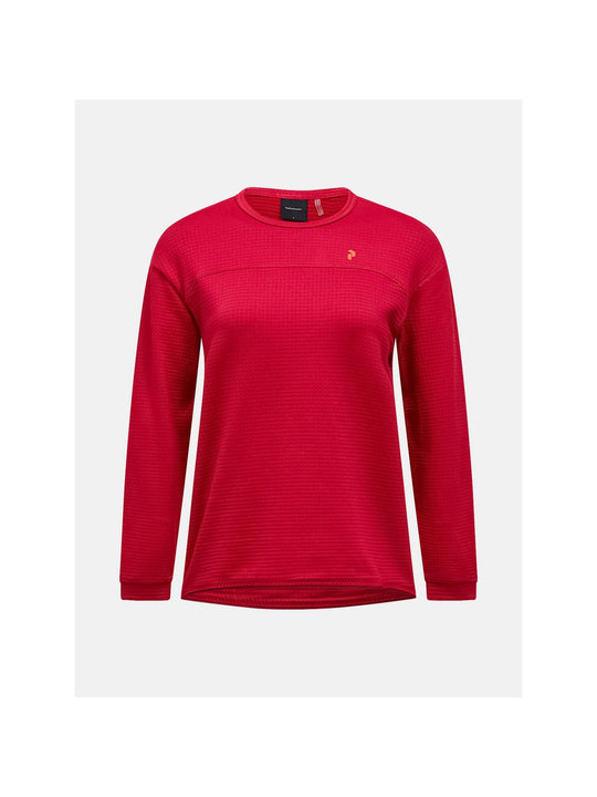 Bluza PEAK PERFORMANCE Trail Polartec Power Grid Crew Women bordowy
