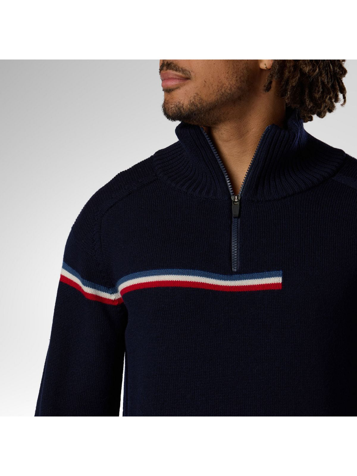 Sweter męski ROSSIGNOL M Odysseus Half Zip Merino Swe niebieski