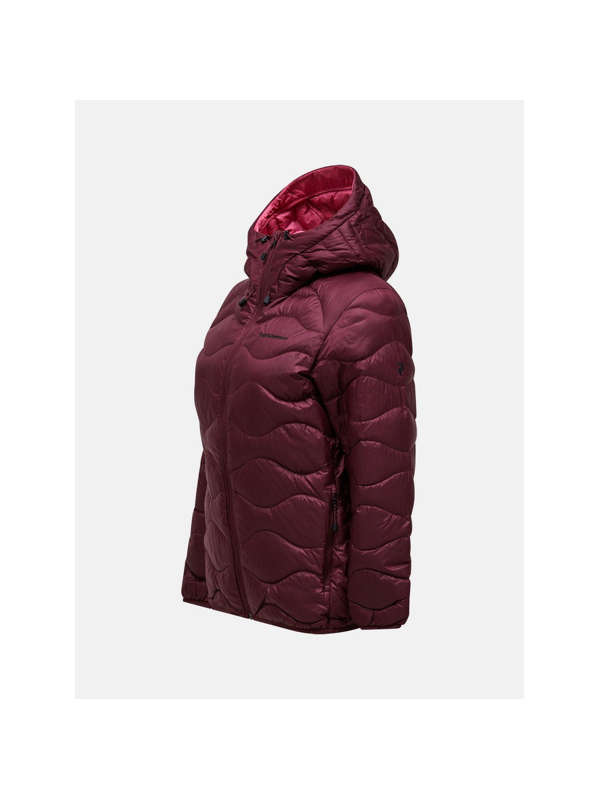 Kurtka damska PEAK PERFORMANCE Helium Down Hood Jacket bordowa