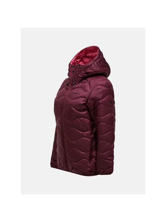 Kurtka damska PEAK PERFORMANCE Helium Down Hood Jacket bordowa
