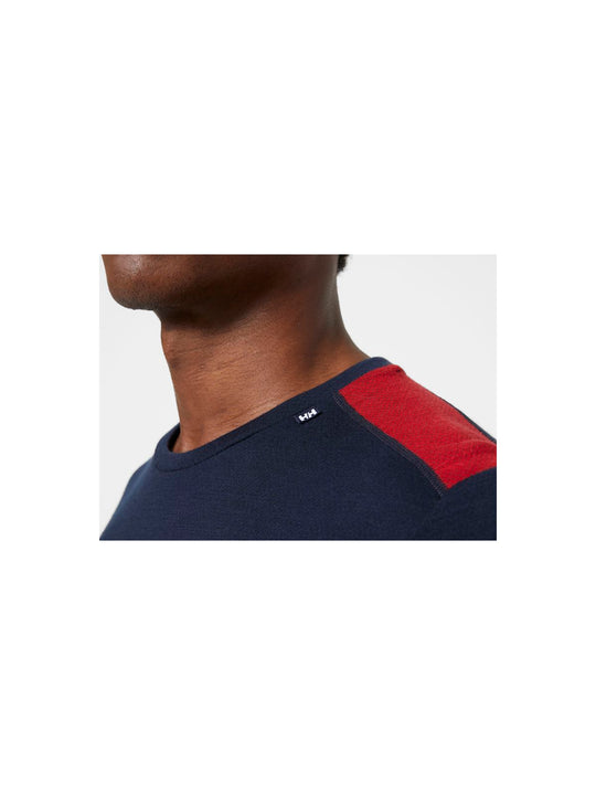 Koszulka męska HELLY HANSEN Lifa Merino Midweight Crew  kolor granatowy

