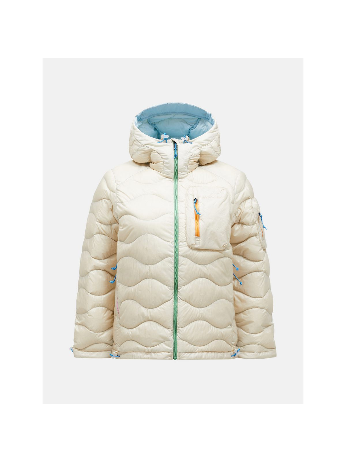 Kurtka puchowa damska PEAK PERFORMANCE Helium Utility Down Hood Jacket Women beżowy