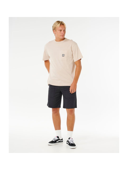Koszulka męska RIP CURL Premium Surf Wettie Tee beżowa
