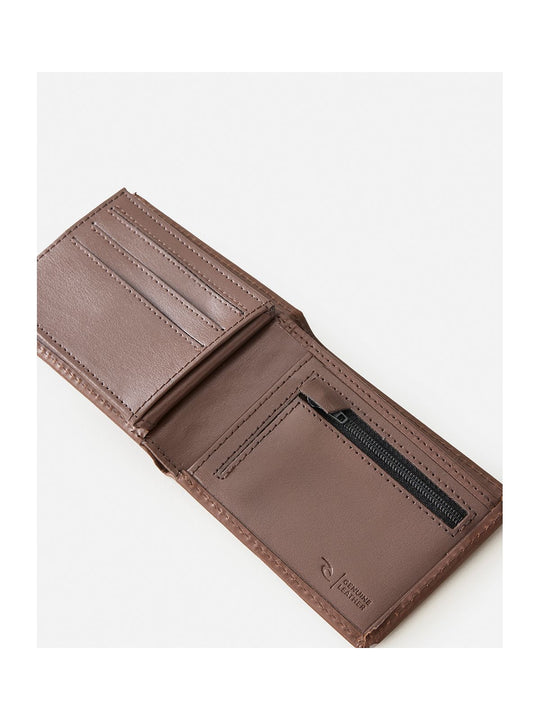 Portfel skórzany RIP CURL Raw Energy Rfid Slim brązowy
