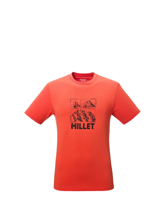 Koszulka męska MILLET Chamonix Logo Ts Ss M czerwona
