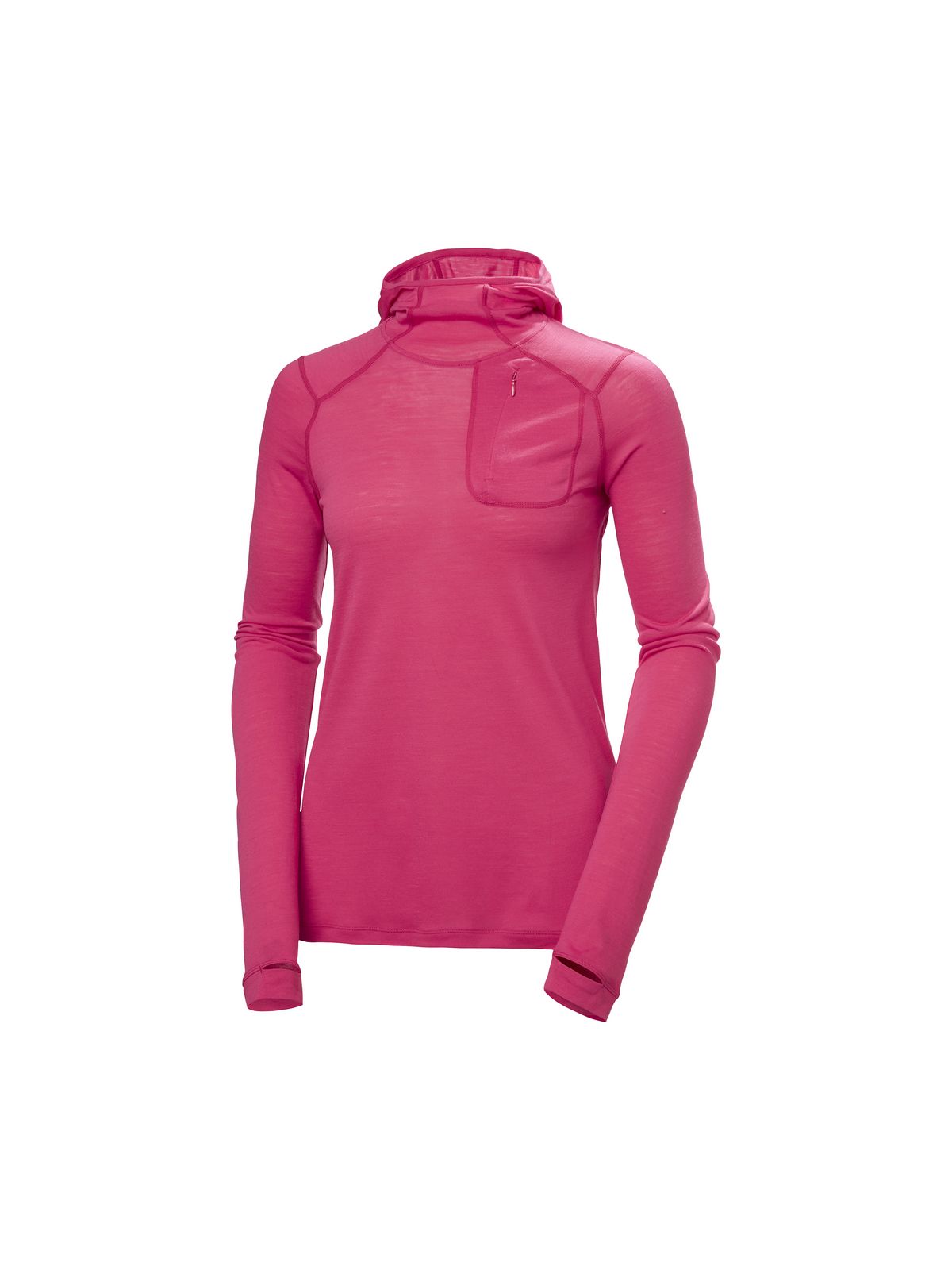 Bielizna termiczna damska HELLY HANSEN W HH DURAWOOL GUIDE HOODIE różowa