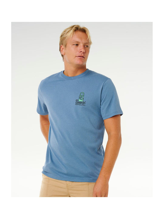 Koszulka męska RIP CURL Vaporcool Search Stack Tee niebieska
