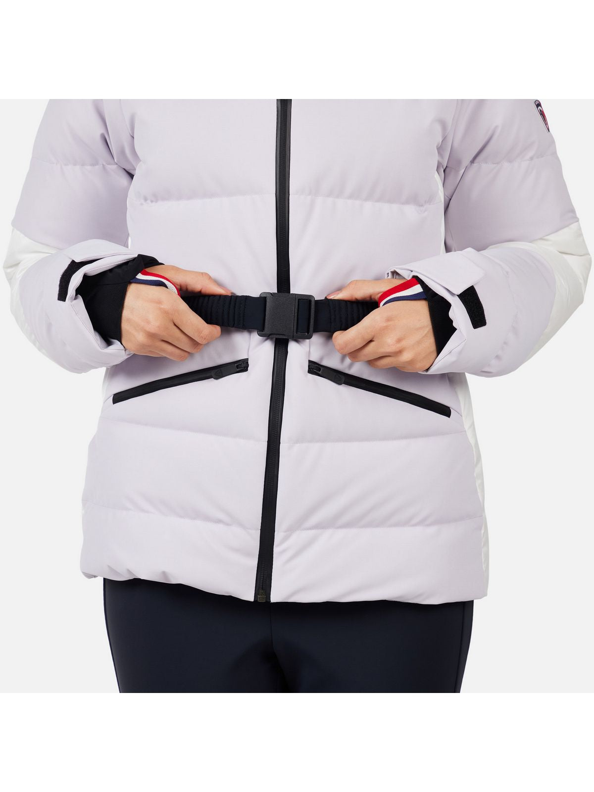 Kurtka narciarska damska ROSSIGNOL W CIASTEL DOWN MIX JKT szara