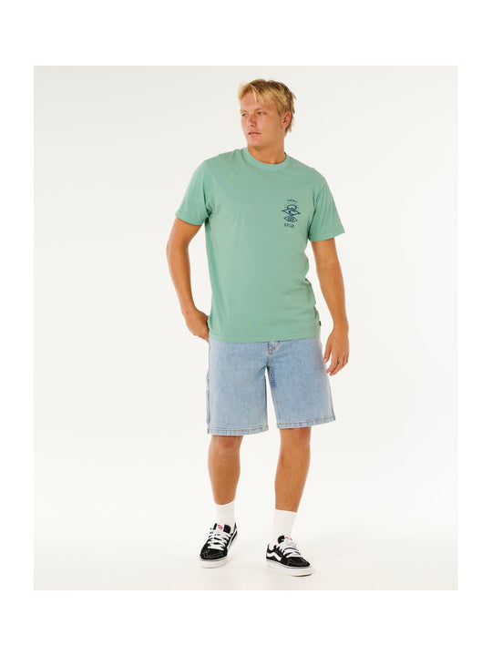 Koszulka męska RIP CURL Search Icon Tee zielona
