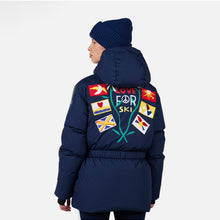 Kurtka narciarska damska ROSSIGNOL W JCC FLAG DOWN PARKA niebieska
