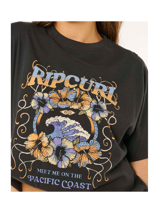 Koszulka damska RIP CURL Pacific Coast Heritage Tee czarna
