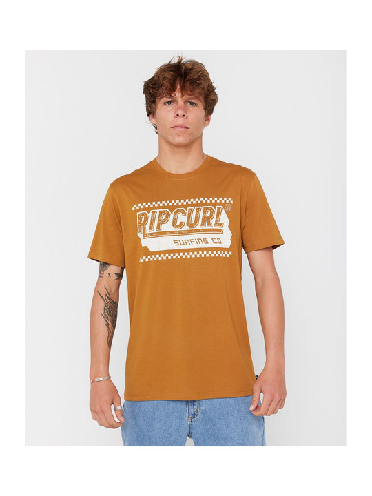 Koszulka RIP CURL SPORTLINE INVADER TEE brązowa
