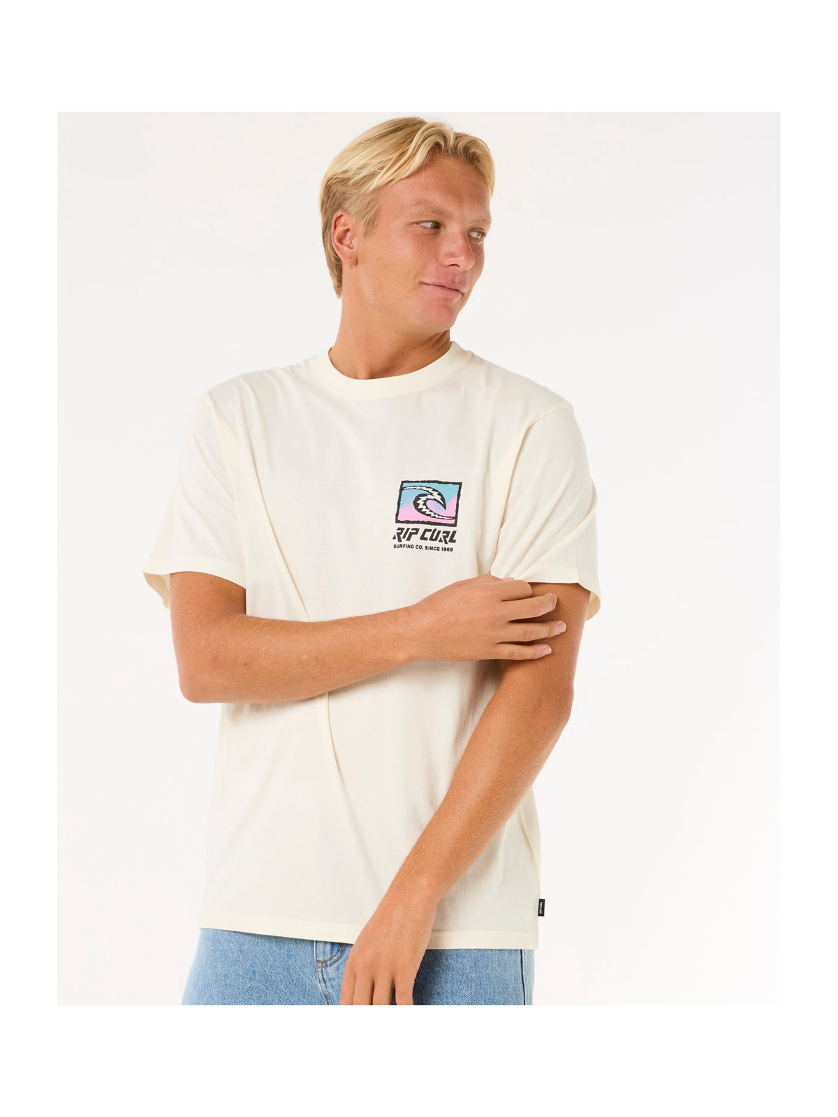 Koszulka męska RIP CURL Raw Energy Trad Tee biała