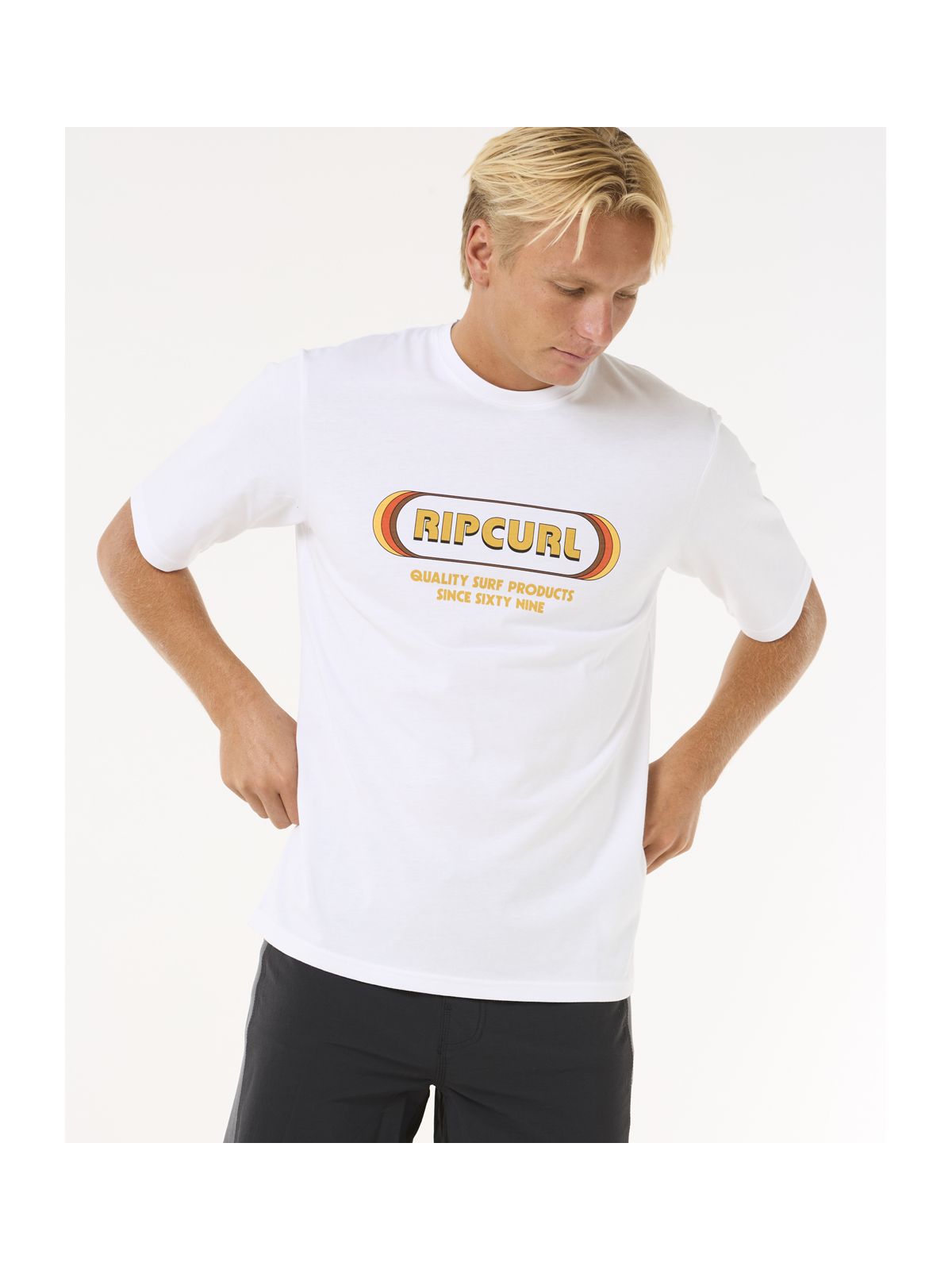 Koszulka z filtrem UV RIP CURL Icons Of Surf Upf S/S biała
