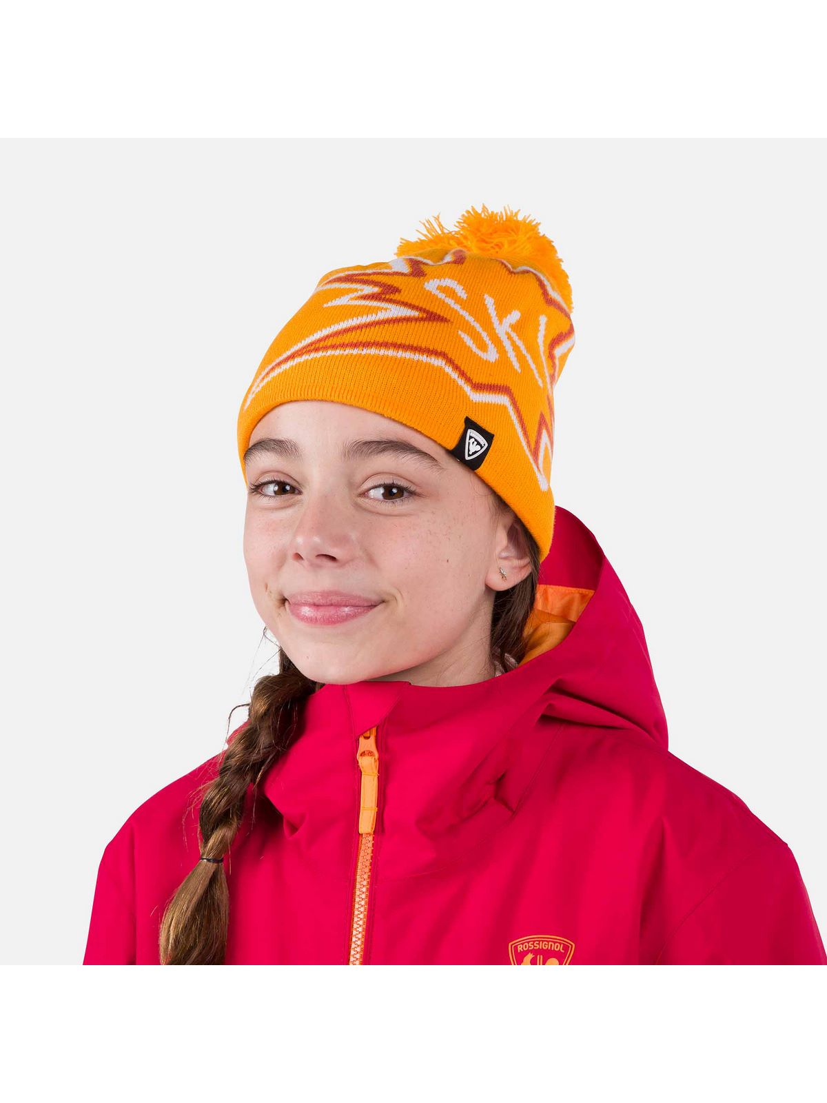 Kurtka narciarska dziecięca ROSSIGNOL Jr Strawpile Jkt czerwony