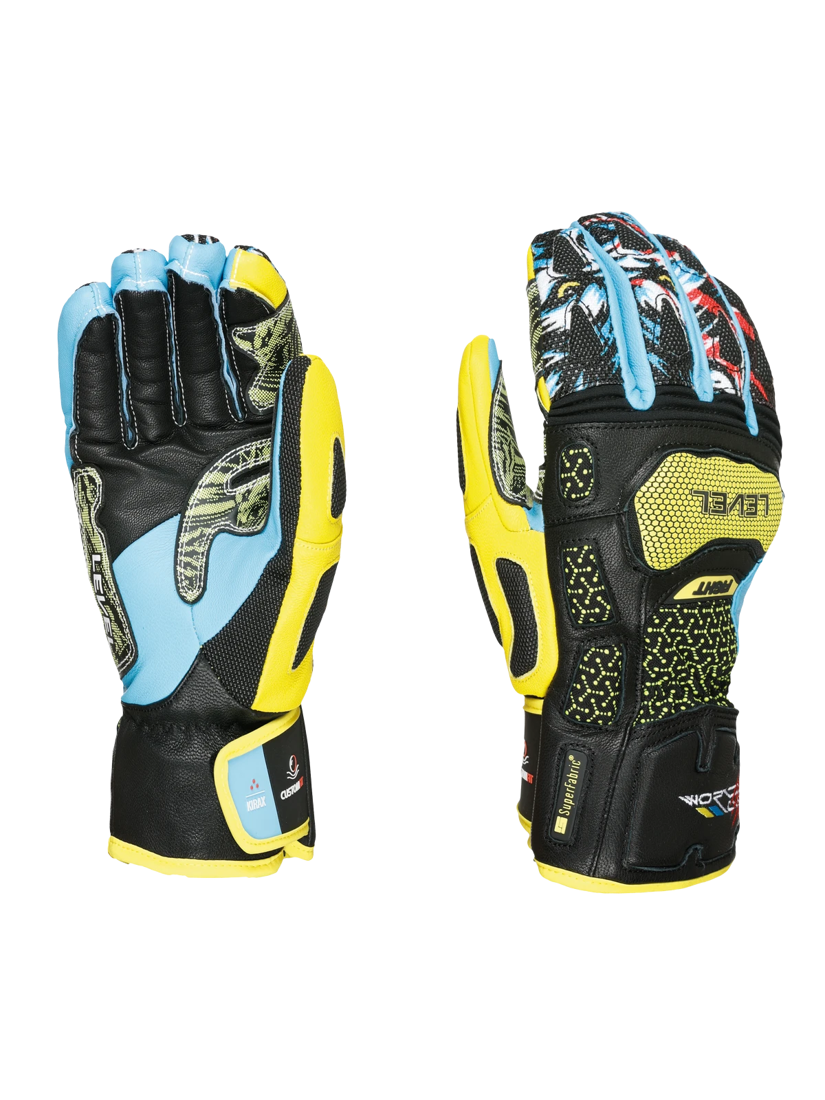 Rękawice LEVEL SQ CF Yellow-Blue