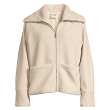Kurtka damska CASALL Sherpa Short Zip Jacket kolor beżowy
