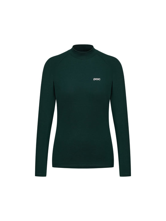 Koszulka damska POC W's Layer Merino Mock Neck Jersey zielony
