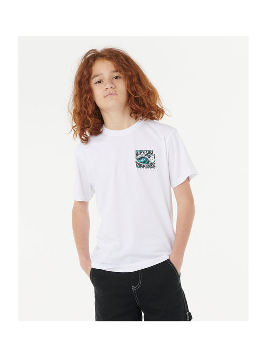 Koszulka RIP CURL HAZED &amp; TUBED TEE-BOY biała
