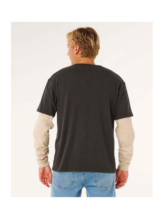 Koszulka męska RIP CURL Inner Visions Smashed L/S Tee czarna
