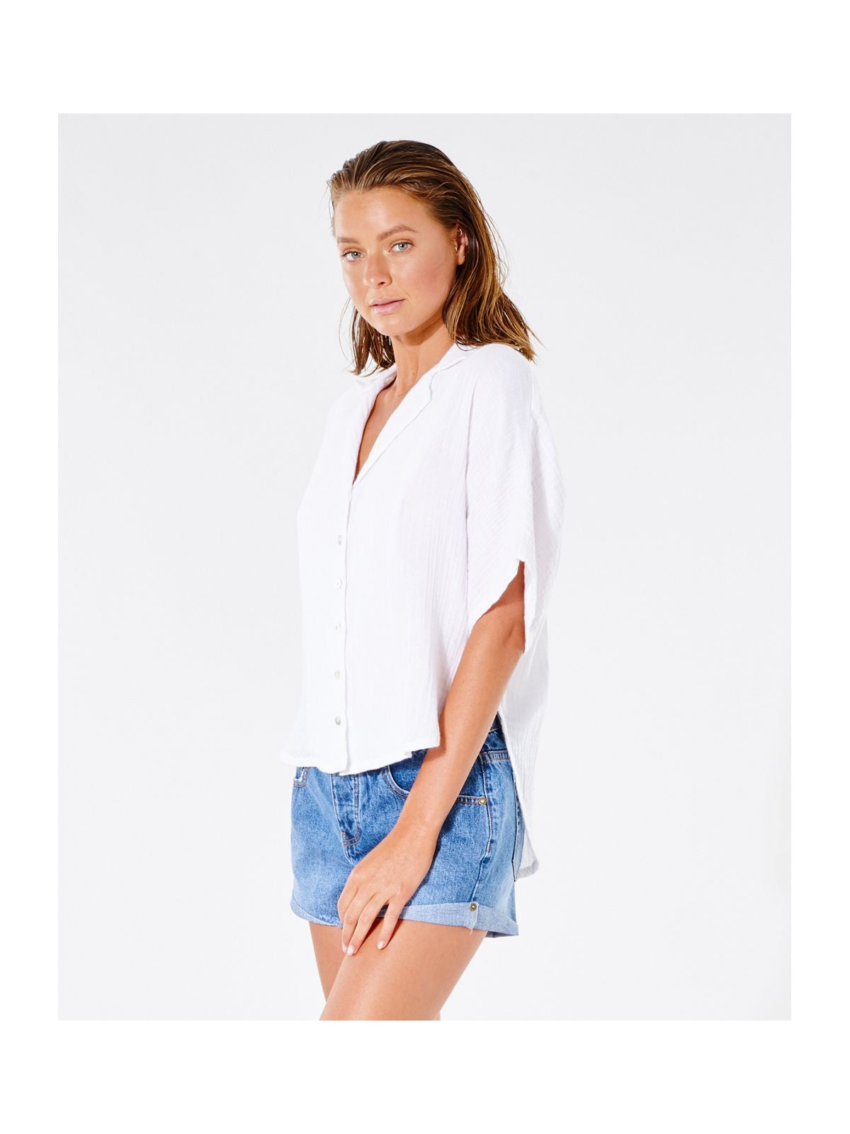 Koszula RIP CURL Premium Surf S/S Shirt biały