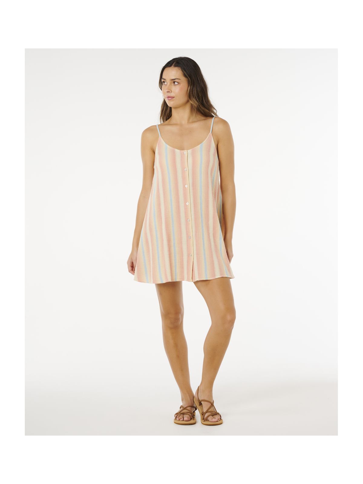 Sukienka RIP CURL Premium Surf Stripe Cover Up pomarańczowa